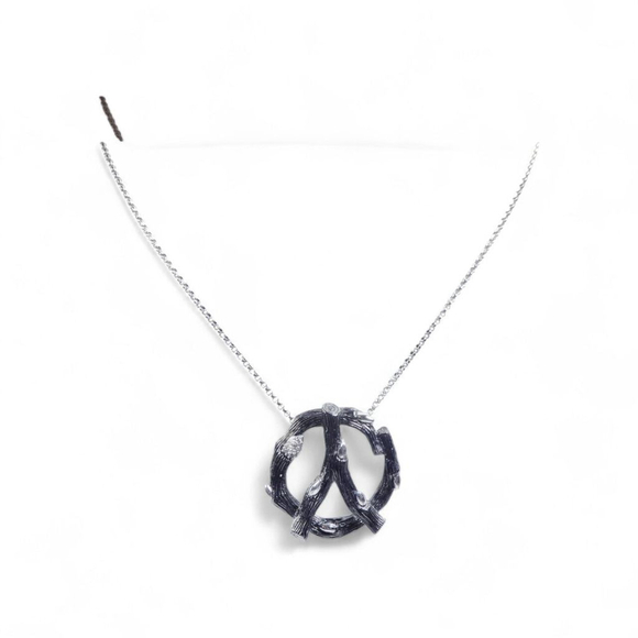 Stephen Dweck Jewelry - Stephen Dweck Vintage Sterling Silver Diamond Branch Charm Necklace.